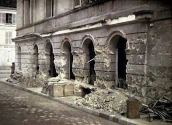 Soissons, nach dem Bombenangriff am 5. Juli, Aisne, Frankreich, 1917